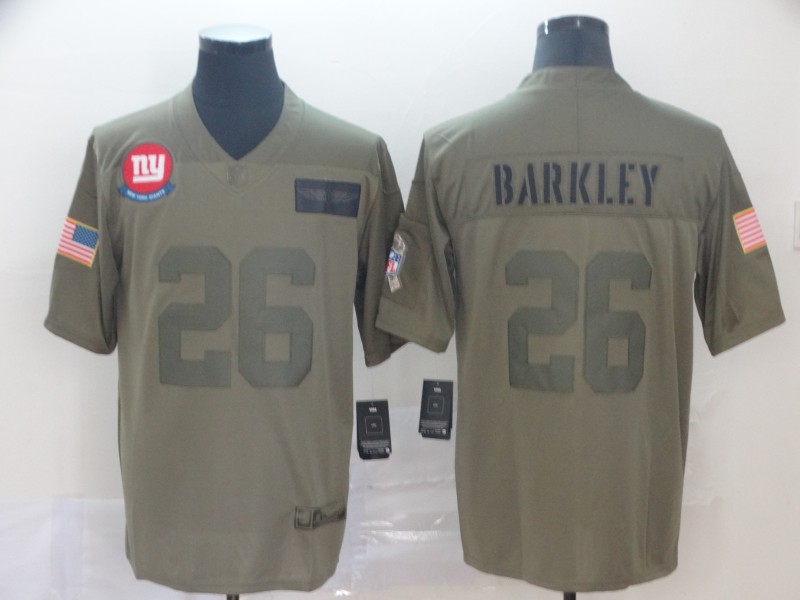 Men's New York Giants Saquon Barkley #26 Brown Jersey